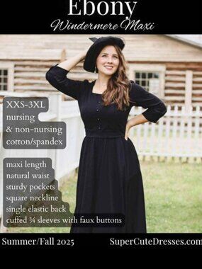 Super Cute Dresses Ringger Nursing Black Dress Buttons M Medium